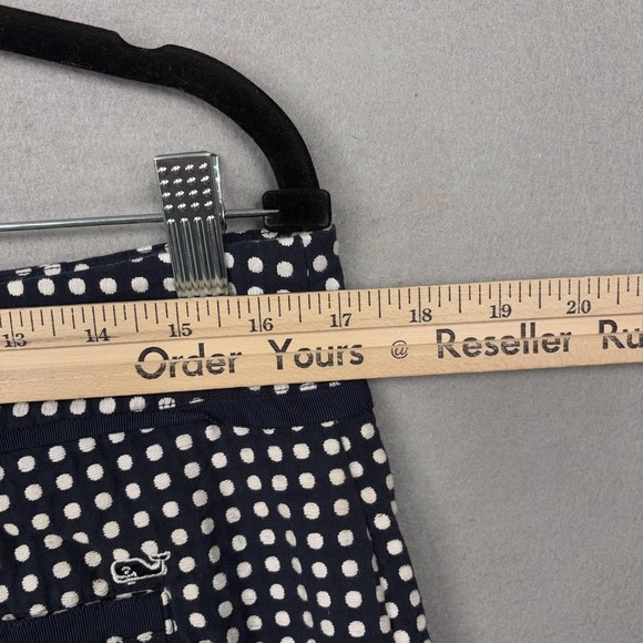 Vineyard Vines Skirt Womens 12 Blue White Polka Dot Cotton Lined Preppy Casual - Picture 9 of 13